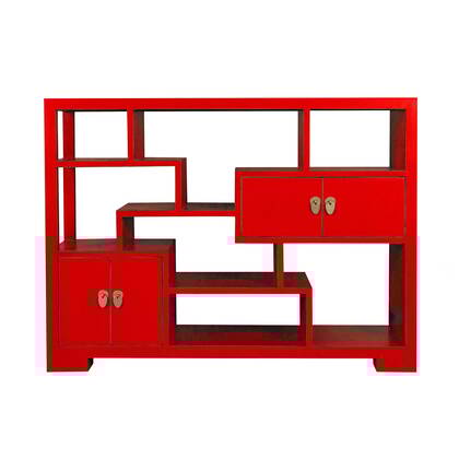 Fine Asianliving Chinese Boekenkast Open Kast Lucky Rood