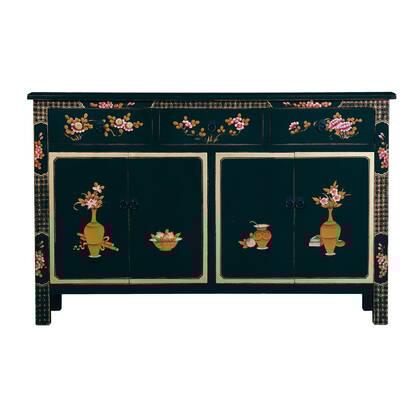 Fine Asianliving Chinese Dressoir Zwart Multicolor