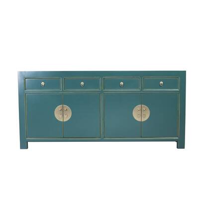 Fine Asianliving Chinese Dressoir Teal Blauw Multicolor