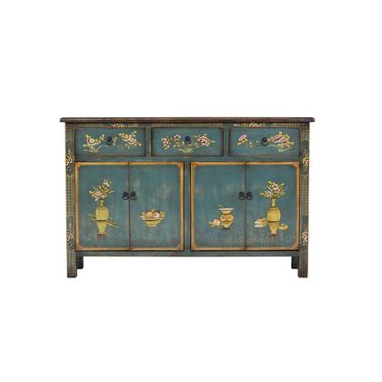 Fine Asianliving Chinees Dressoir Blauw Multicolor