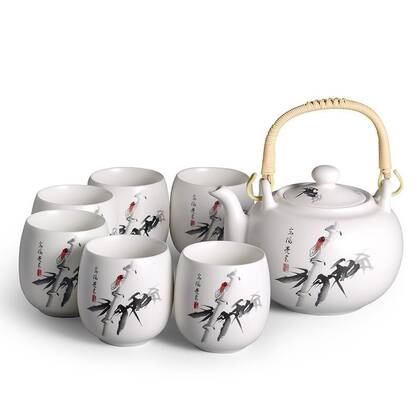 Fine Asianliving Chinese Theeservies Set|7 Porselein Multicolor