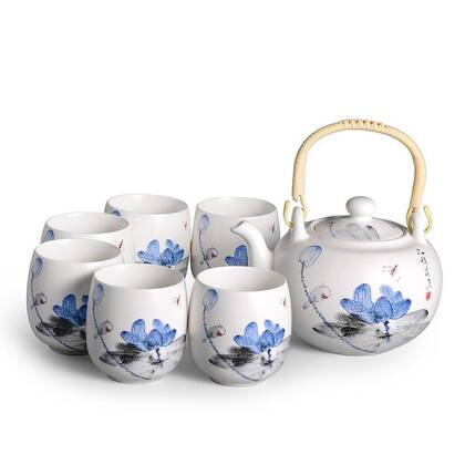 Fine Asianliving Chinese Theeservies Set|7 Porselein Multicolor