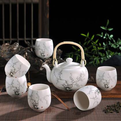 Fine Asianliving Chinese Theeservies Set|7 Porselein Multicolor