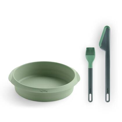 Airfryer Set, met bakvorm, keukentang en bakkwast - Green Groen