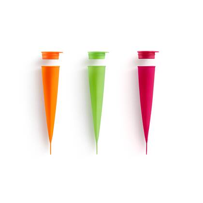 IJsvorm Push-Up, 3 st., Siliconen - Mixed Multicolor