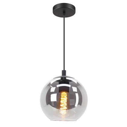 EGLO Ariscani Hanglamp - E27 - Ø 20 cm - rookglas - Zwart