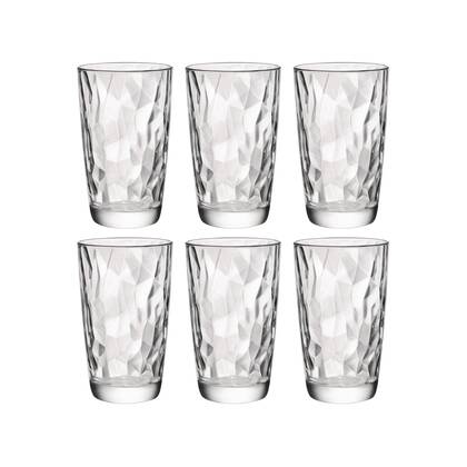 Bormioli Rocco Longdrinkglazen Diamond - Transparant - 470 ml - 6 stuks