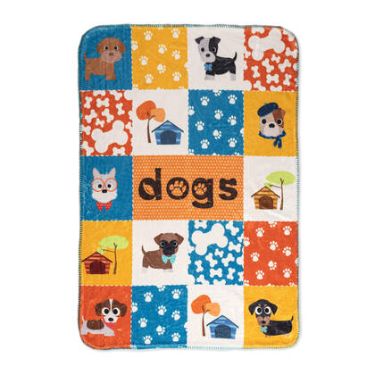 Dogs Deken 110x140 cm Mr Fox, Veelkleurig, 100% microvezel, de kwaliteit van Multicolor