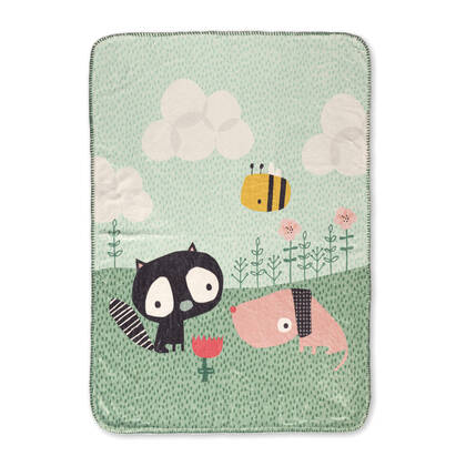 Best buddies Deken 110x140 cm Moshi Moshi, Veelkleurig, 100% microvezel, de kwaliteit van Multicolor