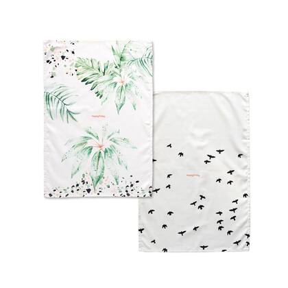 Delicate Keukenhanddoek 2 st 70x50 cm Happyfriday, Veelkleurig, 100% katoen, de kwaliteit van 200 Gr x m2 Multicolor