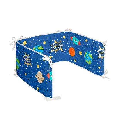 Space rocket Wiegwieg 210x40 cm Mr Fox, Veelkleurig, 100% katoen, de kwaliteit van 150 hilos Multicolor