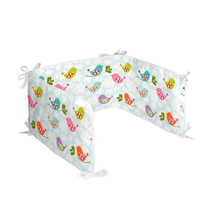 Little birds Wiegwieg 210x40 cm Mr Fox, Veelkleurig, 100% katoen, de kwaliteit van 150 hilos Multicolor
