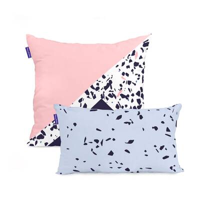 Blanc Set van 2 kussenhoezen Terrazzo Multicolor
