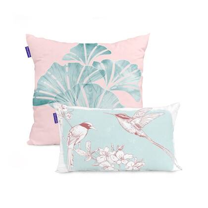 Happy Friday Set van 2 kussenhoezen Chinoiserie Birds Multicolor