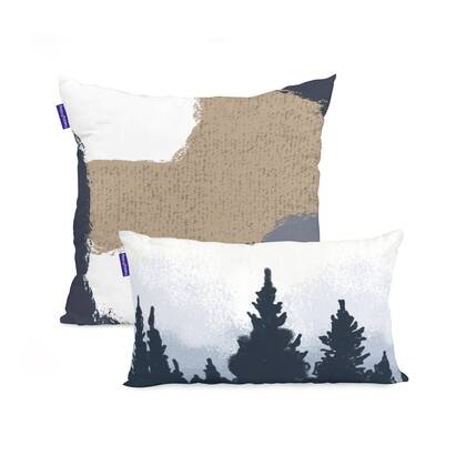 Blanc Set van 2 kussenhoezen Nightfall Multicolor