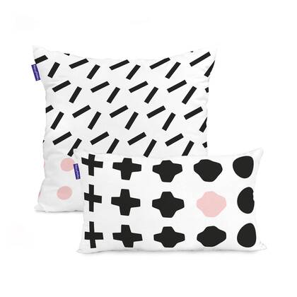 Blanc Set van 2 kussenhoezen Blush Multicolor