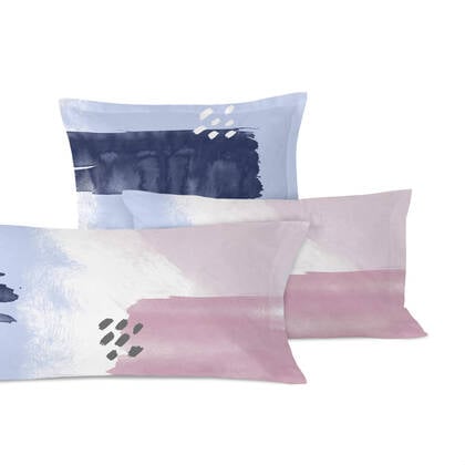 Blanc Kussensloop Tempera Multicolor
