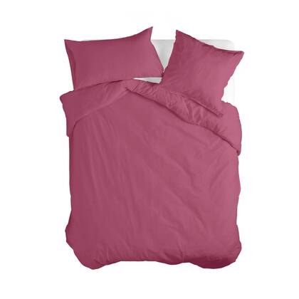 Basic Dekbedovertrek Basic Roze