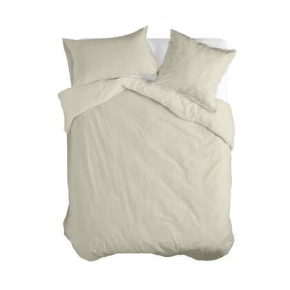 Happy Basics Dekbedovertrek Wendy Beige
