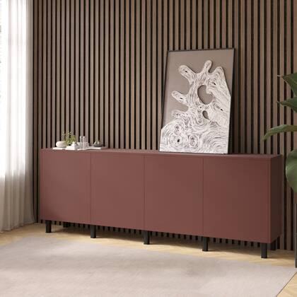 Artego Design Pastell Ayaya 243 cm Dressoir Oxyd Rood