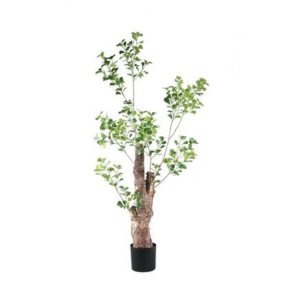 PTMD Bloempot Triangularis - 80x80x180 cm - Polyester - Groen
