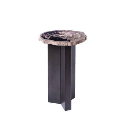 PTMD Bijzettafel Jisse - 30x35x53 cm - Hout - Zwart