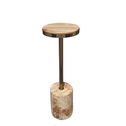PTMD Bijzettafel Mody - 21x21x64 cm - Hout - Naturel Multicolor