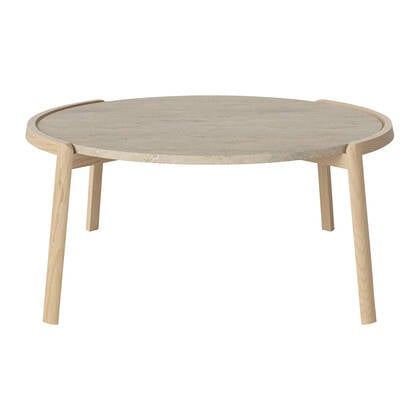 Bolia Mix Salontafel Large - Sand / Travertijn - Witgepigmenteerd Geolied Eiken Beige