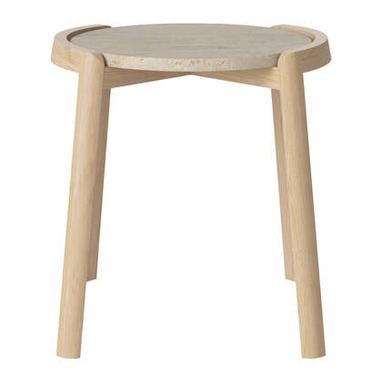 Bolia Mix Salontafel Small - Sand / Travertijn - Witgepigmenteerd Geolied Eiken Beige