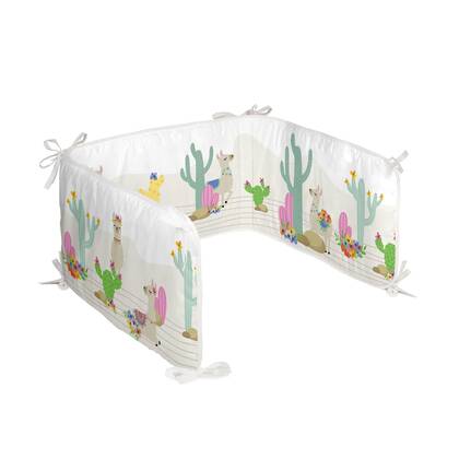 Cute llamas Wiegwieg 210x40 cm Moshi Moshi, Veelkleurig, 100% katoen, de kwaliteit van 150 hilos Multicolor