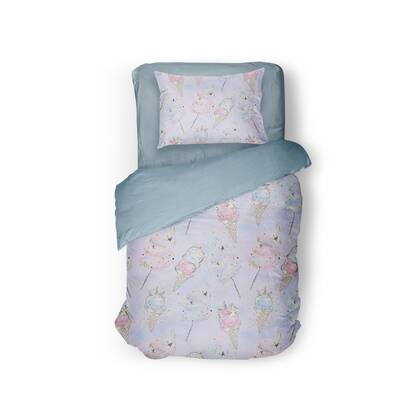Eleganzzz Kinder Dekbedovertrek Micropercal Sweet Dreams - multi 140x220|240cm Multicolor