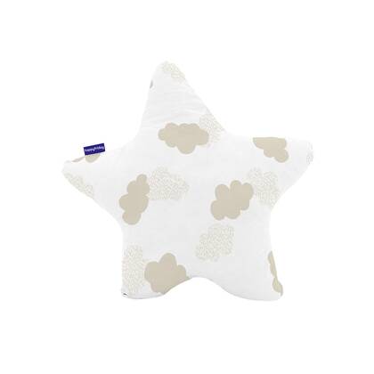 Clouds Kussen 50x50 cm Beige Basic Kids, Beige, 100% katoen, de kwaliteit van 150 TC