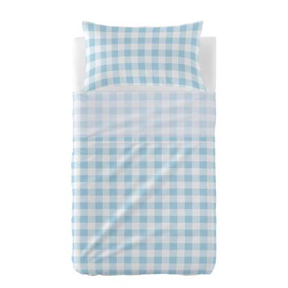 Vichy Laken Set ledikant 2-delig Blauw Basic Kids, Blauw, 100% katoen, de kwaliteit van 150 TC