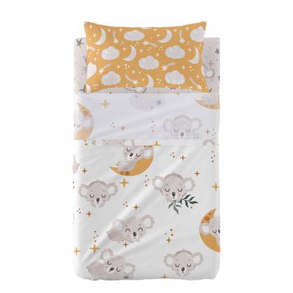 Baby koala Laken Set ledikant 2-delig Moshi Moshi, Veelkleurig, 100% katoen, de kwaliteit van 150 TC Multicolor