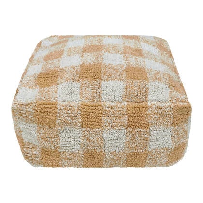 Lorena Canals Vichy Poef - Geel Geel, Beige