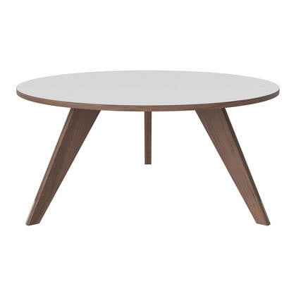 Bolia New Mood Salontafel - Geolied Eiken - Ø 90 cm - Wit Laminaat Bruin