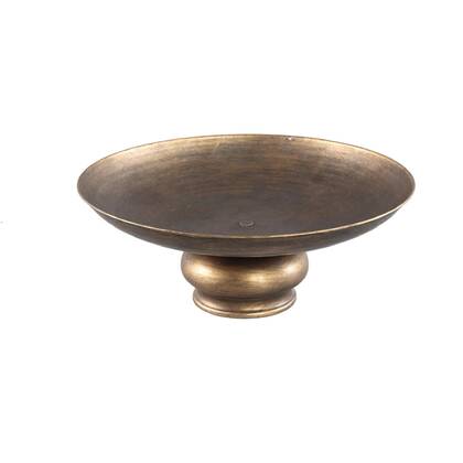 PTMD Schaal Luciene - 38x38x14 cm - Ijzer - Goud
