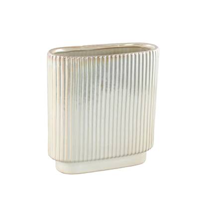 PTMD Bloempot Eviera - 24x8x26 cm - Keramiek - Parel Crème
