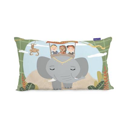 World trip Kussensloop 50x30 cm Mr Fox, Veelkleurig, 100% katoen, de kwaliteit van 150 TC Multicolor