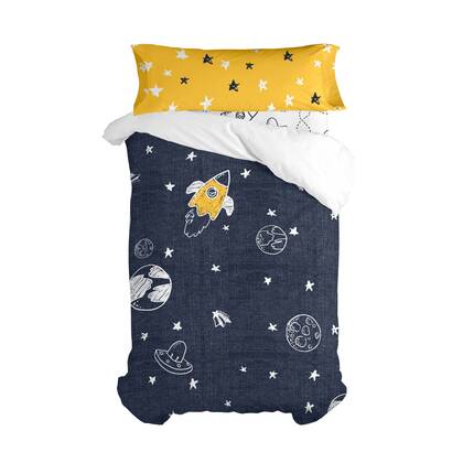 Starspace Dekbedovertrek 2-delig Mr Fox, Veelkleurig, 100% katoen, de kwaliteit van 150 hilos Multicolor