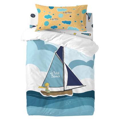 Navigateur Dekbedovertrek wieg 2-delig Le Petit Prince, Veelkleurig, 100% katoen, de kwaliteit van 150 hilos Multicolor