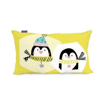 Winter Kussenhoes 50x30 cm Moshi Moshi, Veelkleurig, 100% katoen, de kwaliteit van 150 hilos Multicolor