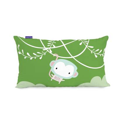 Macaque Kussenhoes 50x30 cm Moshi Moshi, Veelkleurig, 100% katoen, de kwaliteit van 150 hilos Multicolor