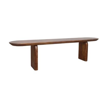 Raw Materials Bullnose eetkamerbank bruin 180 cm
