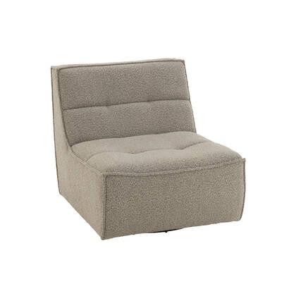 J-Line zetel Draaiend Vierkant - hout|textiel - taupe Beige