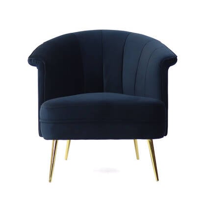 Bronx71 Stoel babykamer Amy velvet Blauw