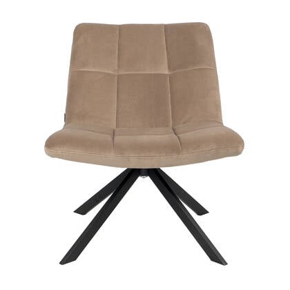 Bronx71 Velvet fauteuil Eevi taupe Bruin