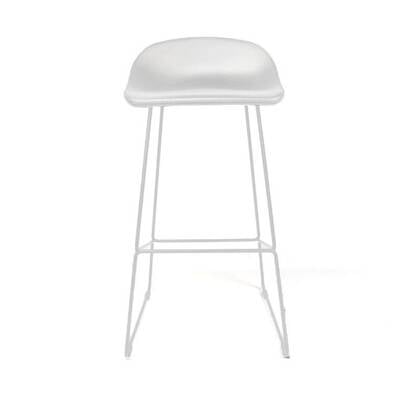 Livin24 Barkruk Ellen wit Scandinavisch design 76 cm