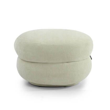Bronx71 Hocker Mia ovaal chenille mint Groen