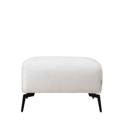 Bronx71 Scandinavische hocker Vegas off white stof gemêleerd Wit